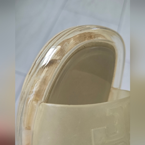 Tory Burch Women's Size 5B Ivory Logo Bubble Jelly Slide Sandal Shoes. - Picture 14 of 15